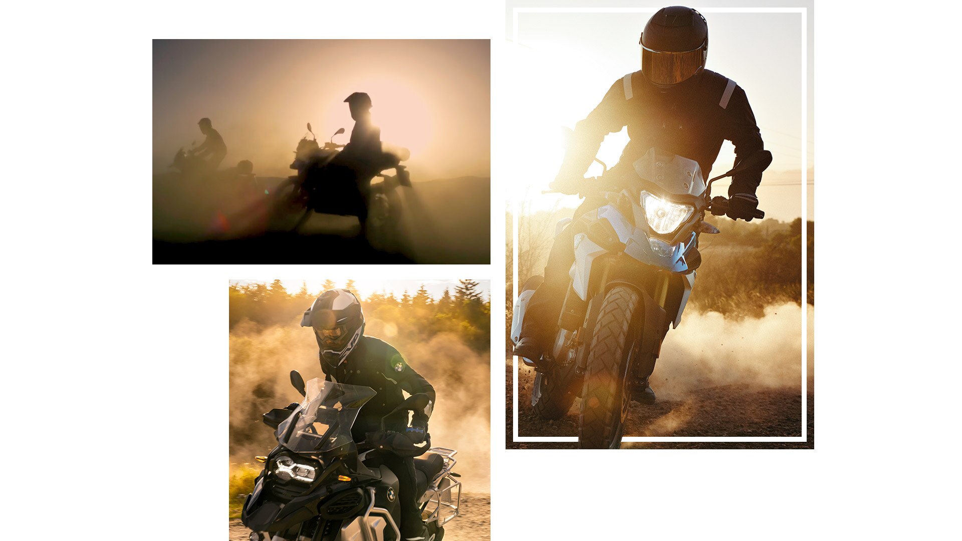 BMW Motorradi GS-mudelite kollaaž.