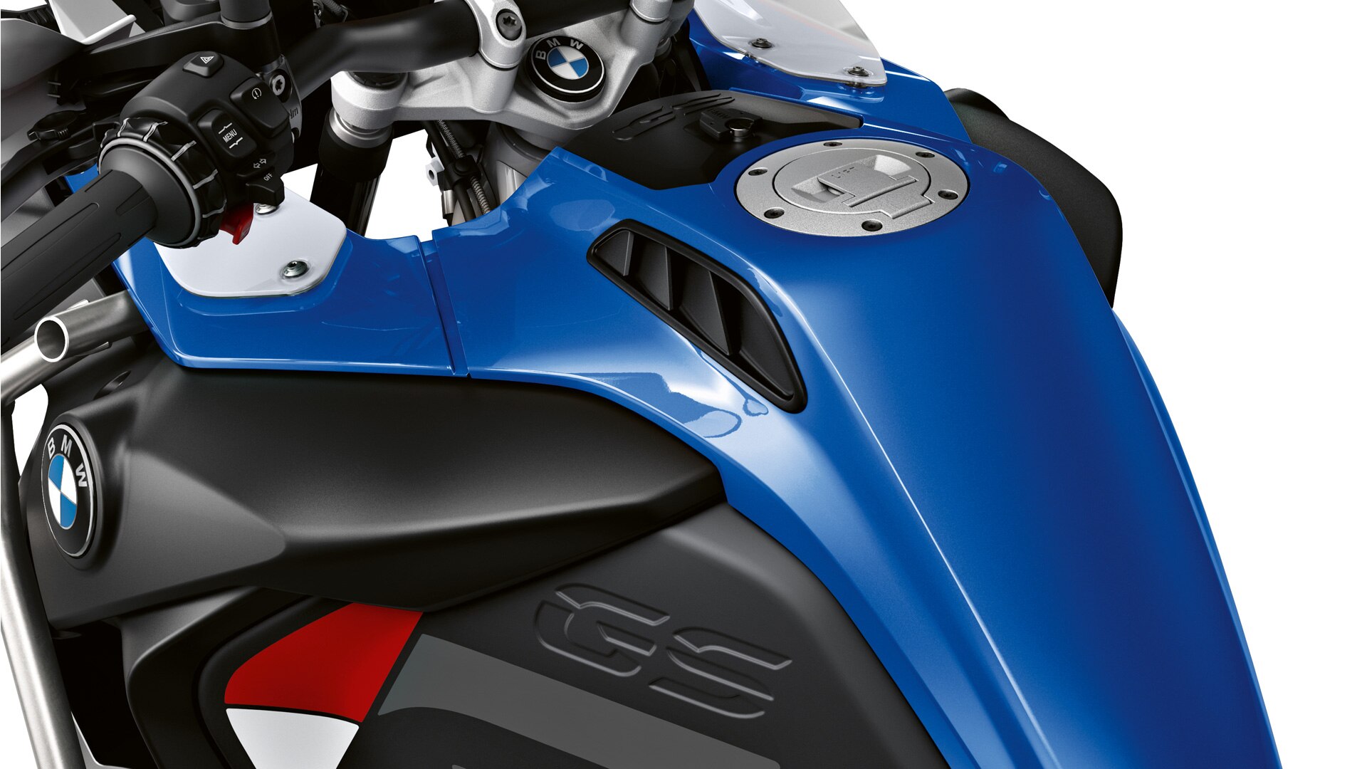 Näeme R 1250 GS Adventure’i 30-liitrist kütusepaaki.