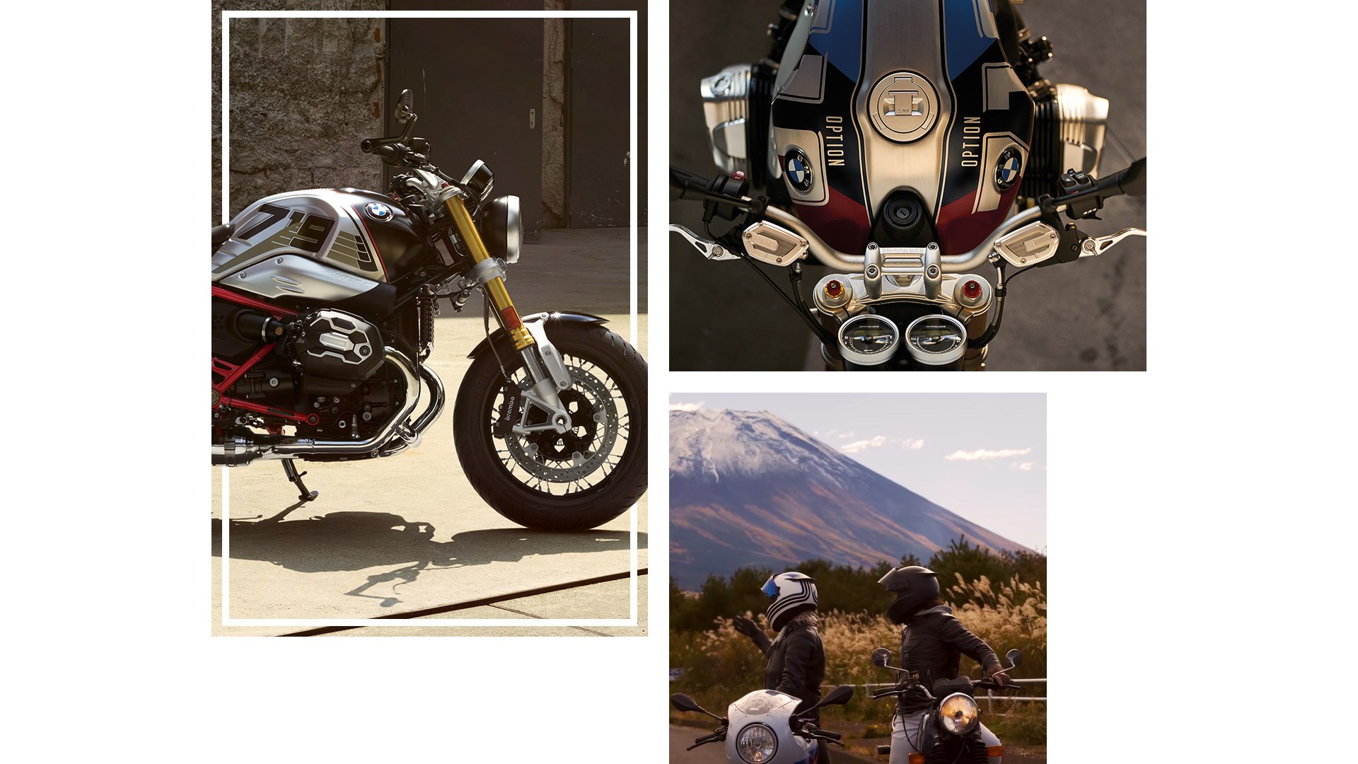 Kollaaž BMW R nineT mudeliperekonnast.