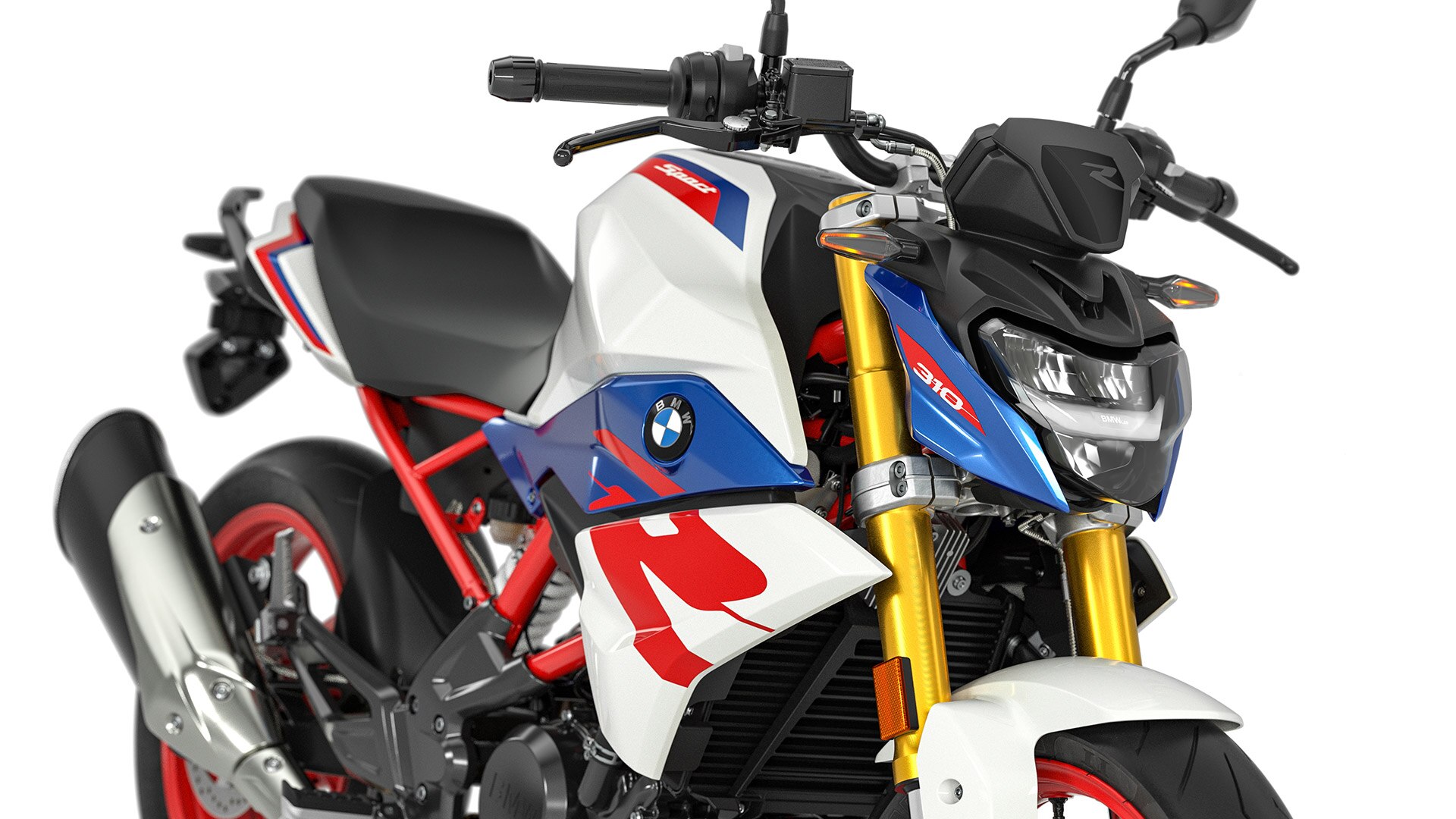 Näeme G 310 R-i põhivarustuses LED-esitulesid ja -suunatulesid.