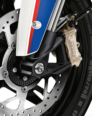 Gold brake calipers.