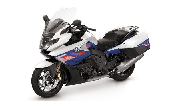 K 1600 GT toonis Light White / Racing Blue metallik / Racing Red.