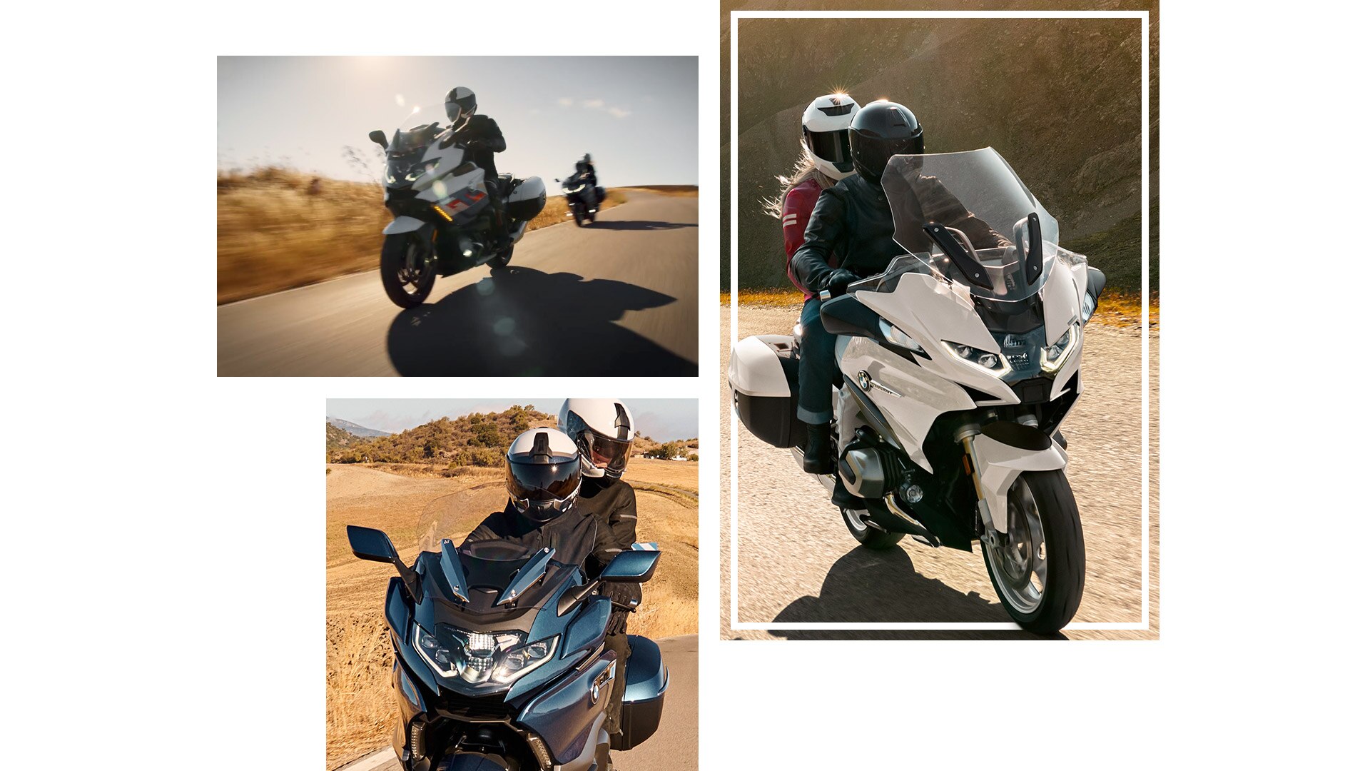 Kaadrid liikuvatest BMW Motorradi matkamootorratastest.